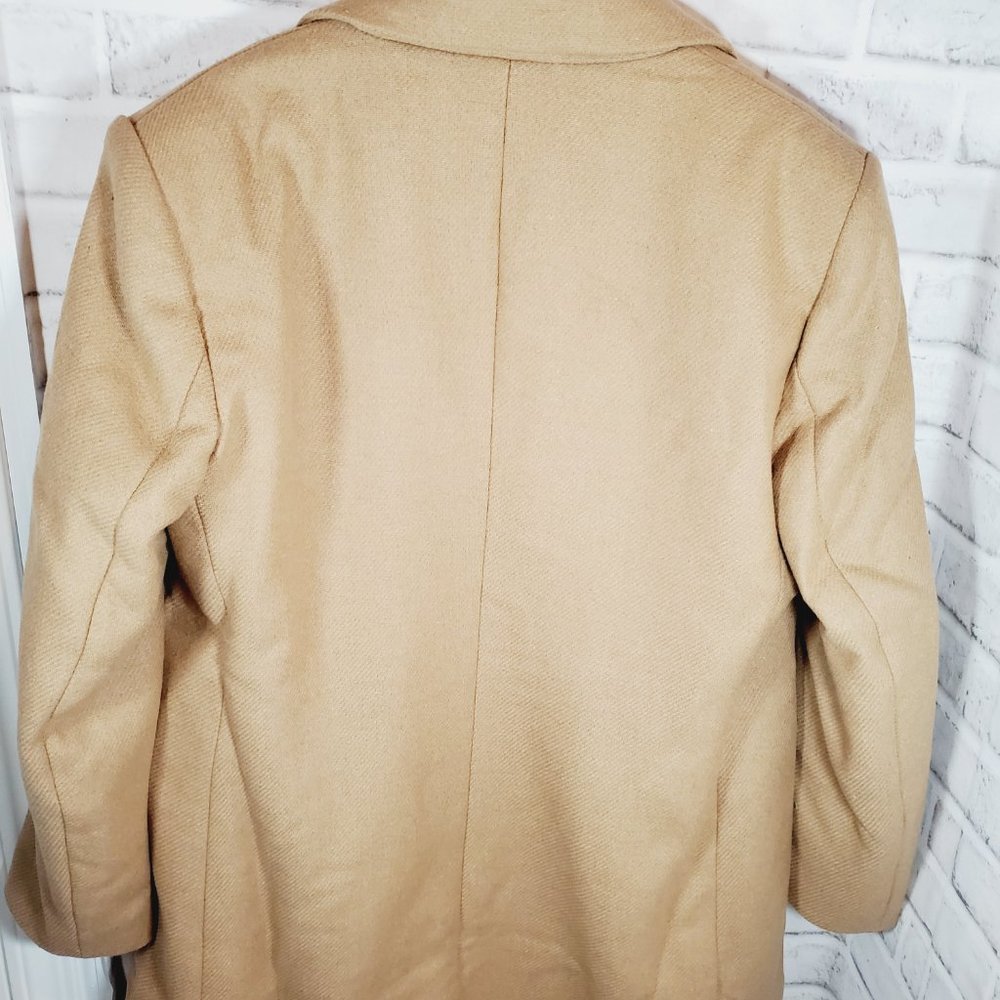 ZARA NEW WOOL MENSWEAR STYLE COAT CAMEL Size XXL Extra Large NWT  8871/289 - Picture 8 of 8